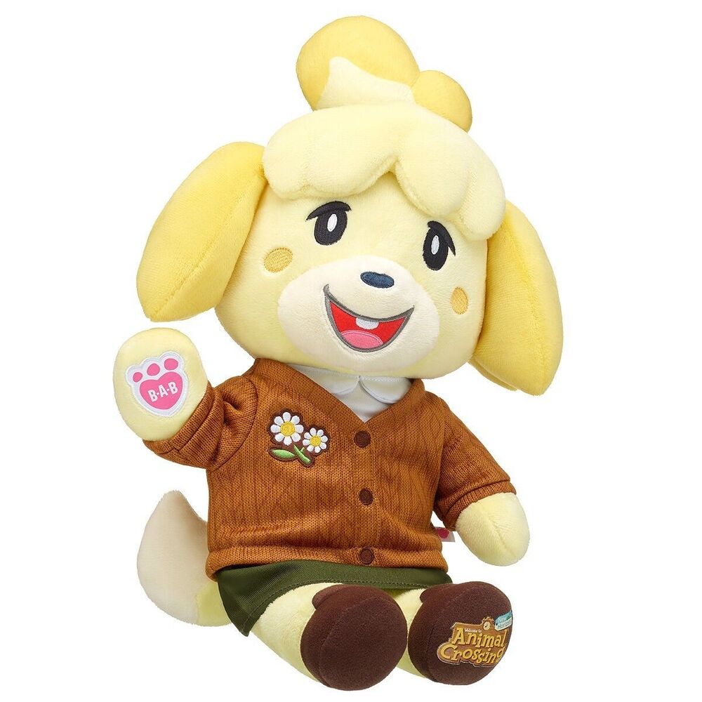 New Build A Bear Animal Crossing New Horizons Isabelle Plush 18" Winter Outfit